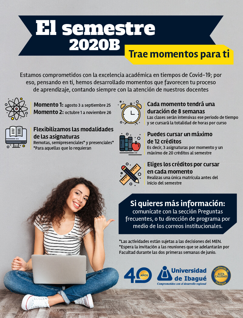 Imagen para banner rol estudiantes Unibagué así serán tus clases en el semestre B 2020