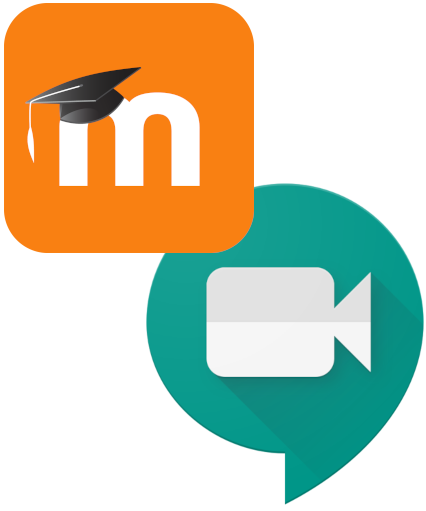 Logos de los gestores de contenidos académicos Moodle y Google Classroom de la Universidad de Ibagué 