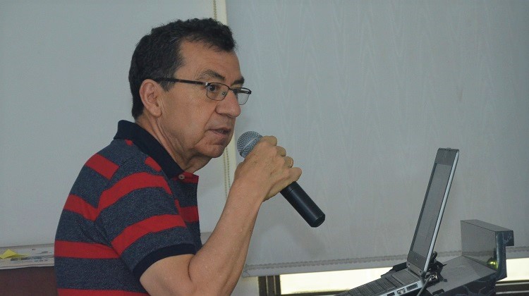 Luis Alfonso Ramírez, investigador emérito de Colciencias, visitó la Universidad de Ibagué como invitado especial en la celebración del Día del Idioma.