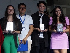 María Fernanda, Valeria y Juan Nicolás fueron los ganadores del Concurso de la Canción Universitaria 2022.